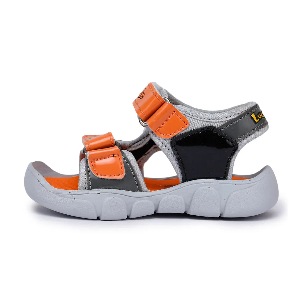 Lucy & Luke (Orange) Casual Sandal For Kids FLYNN-11 By Liberty