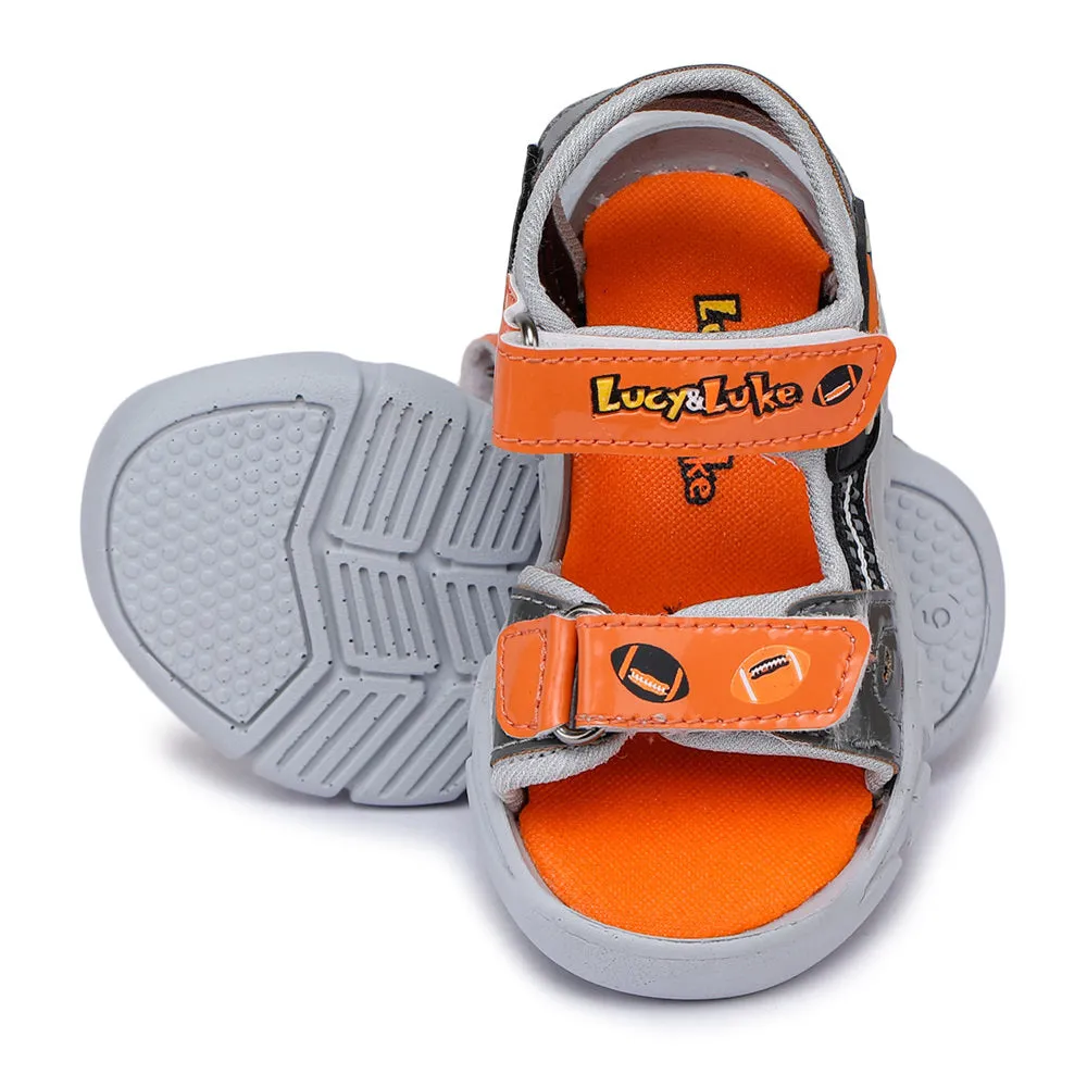 Lucy & Luke (Orange) Casual Sandal For Kids FLYNN-11 By Liberty