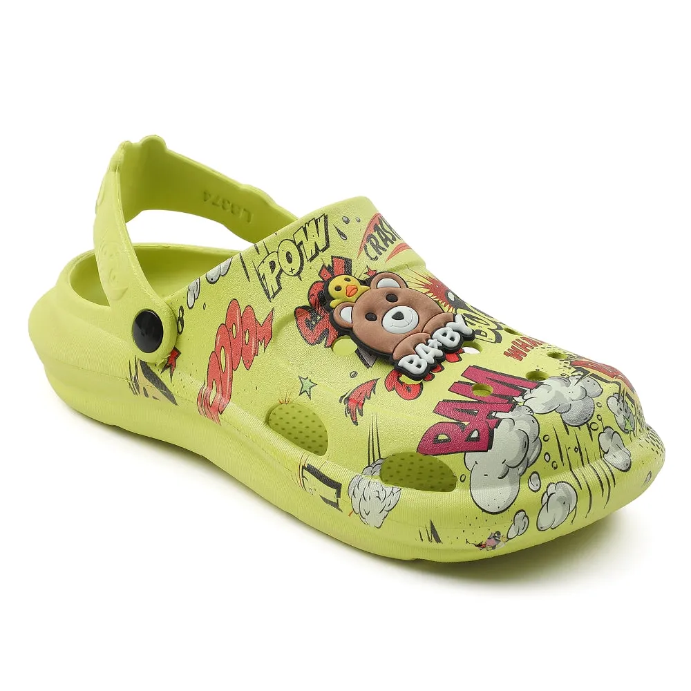 Lucy & Luke P. Green Casual Sling Back Clogs For Kids ALEX-10E By Liberty