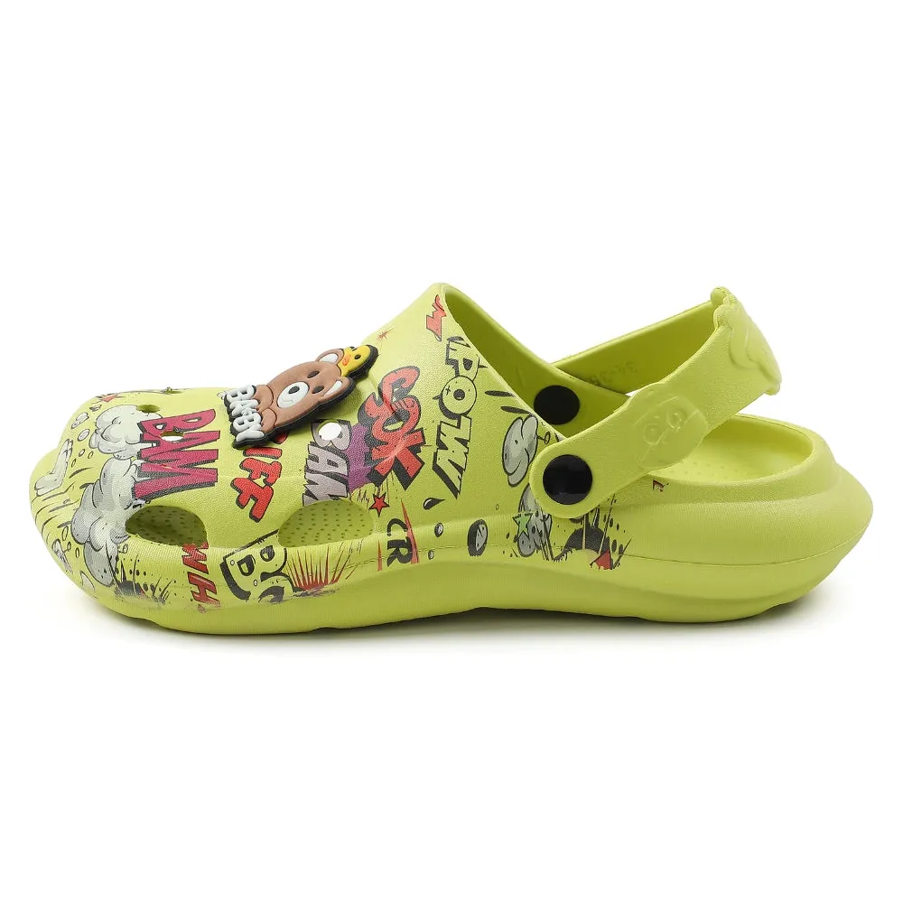 Lucy & Luke P. Green Casual Sling Back Clogs For Kids ALEX-10E By Liberty