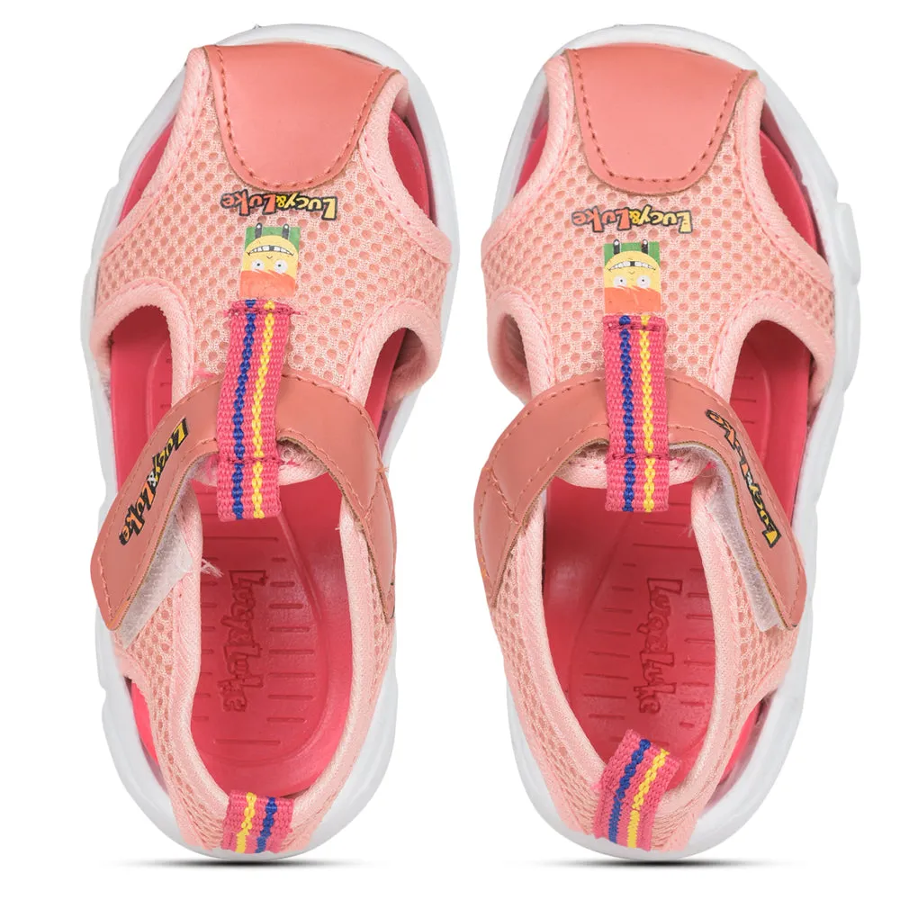 Lucy & Luke (Peach) Casual Sandal For Kids FLYNN-29 By Liberty
