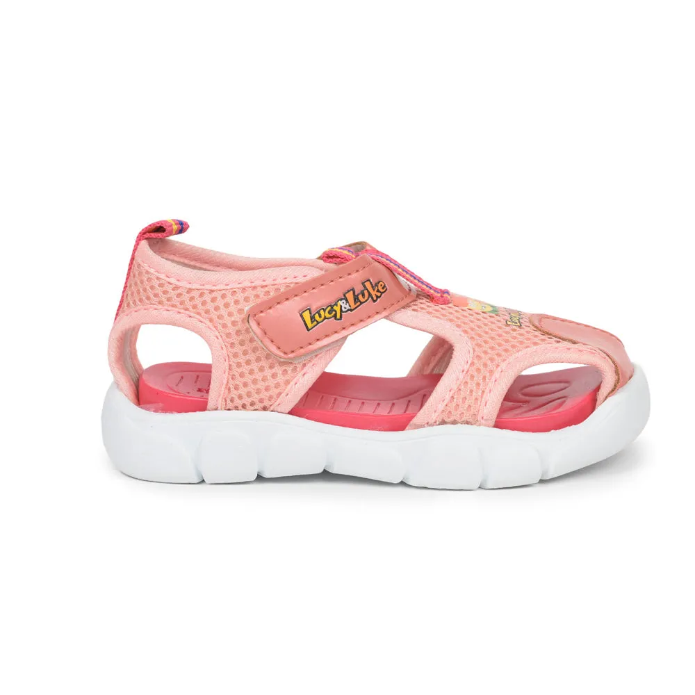 Lucy & Luke (Peach) Casual Sandal For Kids FLYNN-29 By Liberty