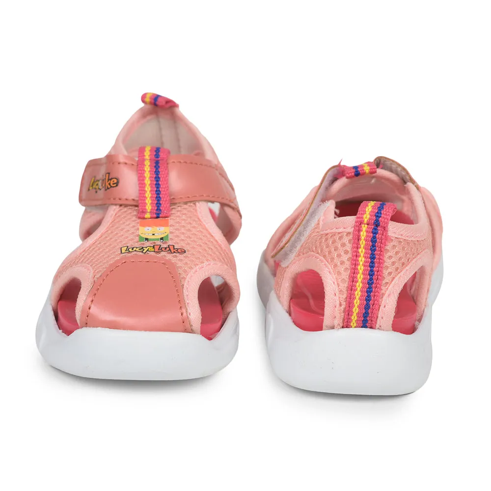 Lucy & Luke (Peach) Casual Sandal For Kids FLYNN-29 By Liberty
