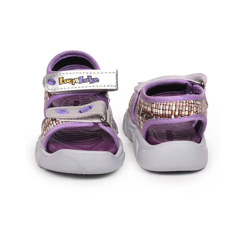 Lucy & Luke (Purple) Casual Sandal For Kids FLYNN-35 By Liberty