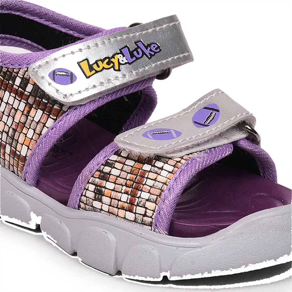Lucy & Luke (Purple) Casual Sandal For Kids FLYNN-35 By Liberty