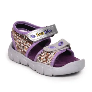 Lucy & Luke (Purple) Casual Sandal For Kids FLYNN-35 By Liberty