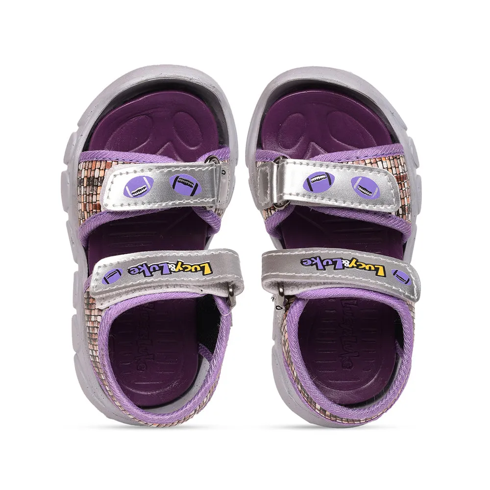 Lucy & Luke (Purple) Casual Sandal For Kids FLYNN-35 By Liberty