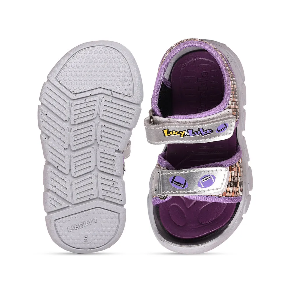 Lucy & Luke (Purple) Casual Sandal For Kids FLYNN-35 By Liberty