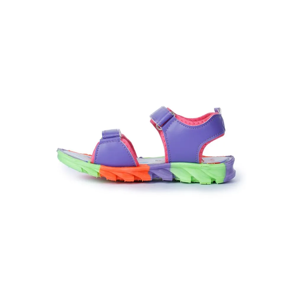 Lucy & Luke (Purple) Sporty Sandal For Kids KDL-004 By Liberty