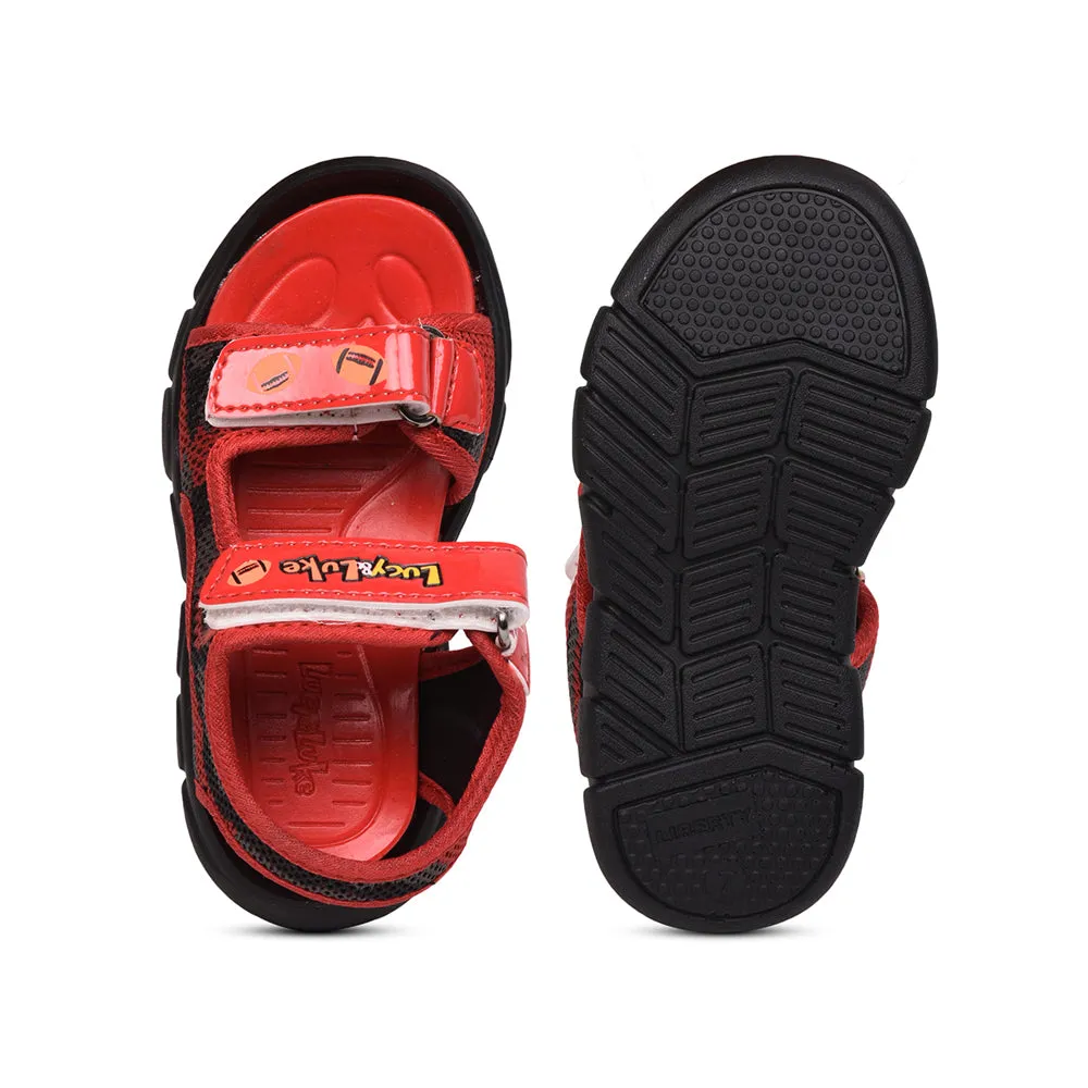 Lucy & Luke (Red) Casual Sandal For Kids FLYNN-34 By Liberty