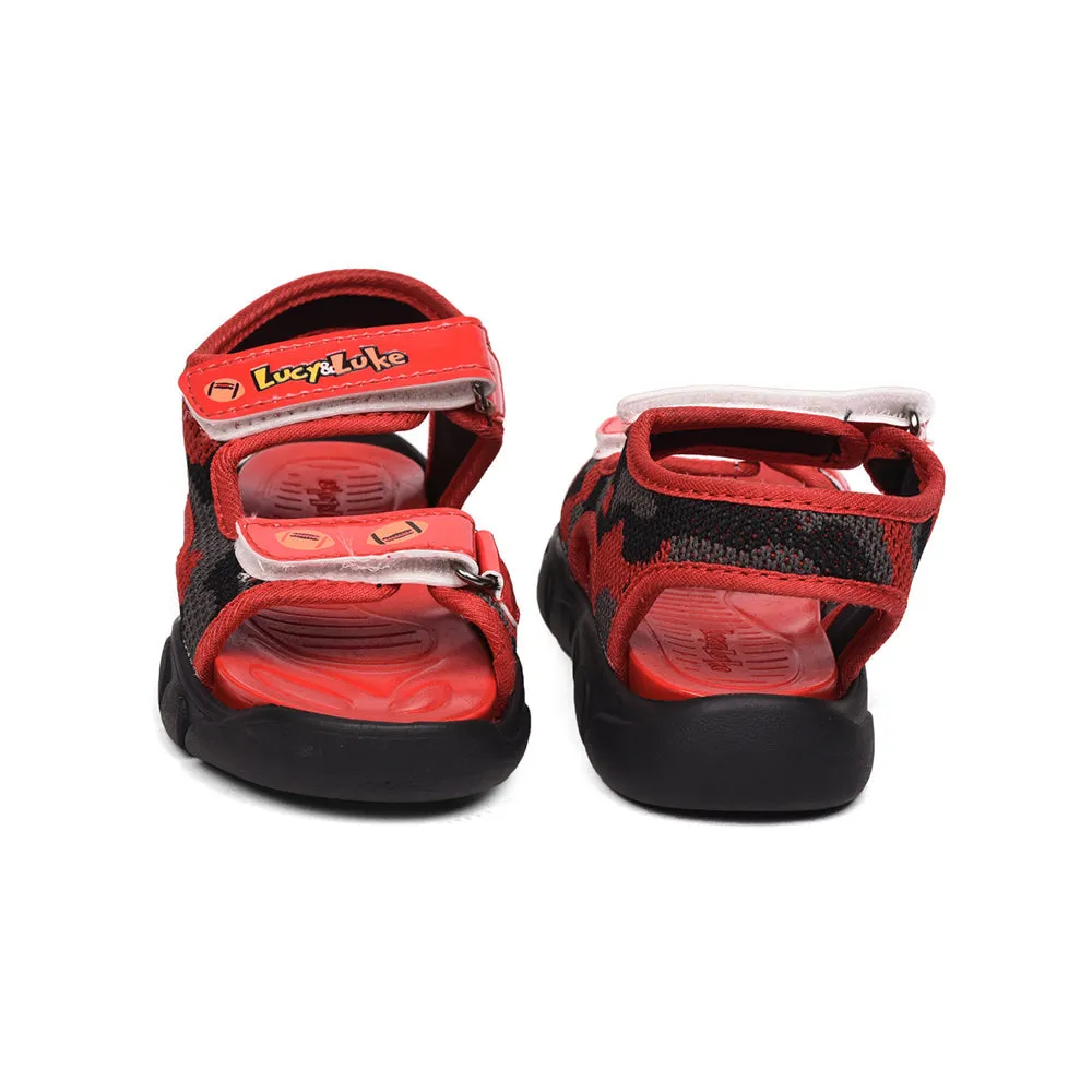 Lucy & Luke (Red) Casual Sandal For Kids FLYNN-34 By Liberty