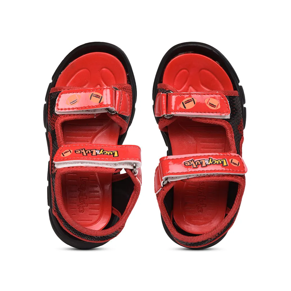 Lucy & Luke (Red) Casual Sandal For Kids FLYNN-34 By Liberty