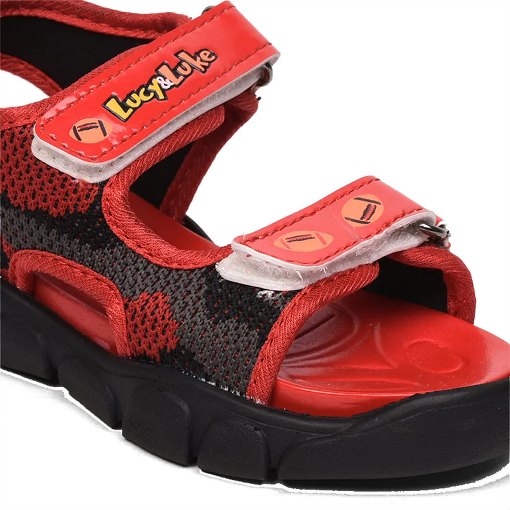 Lucy & Luke (Red) Casual Sandal For Kids FLYNN-34 By Liberty