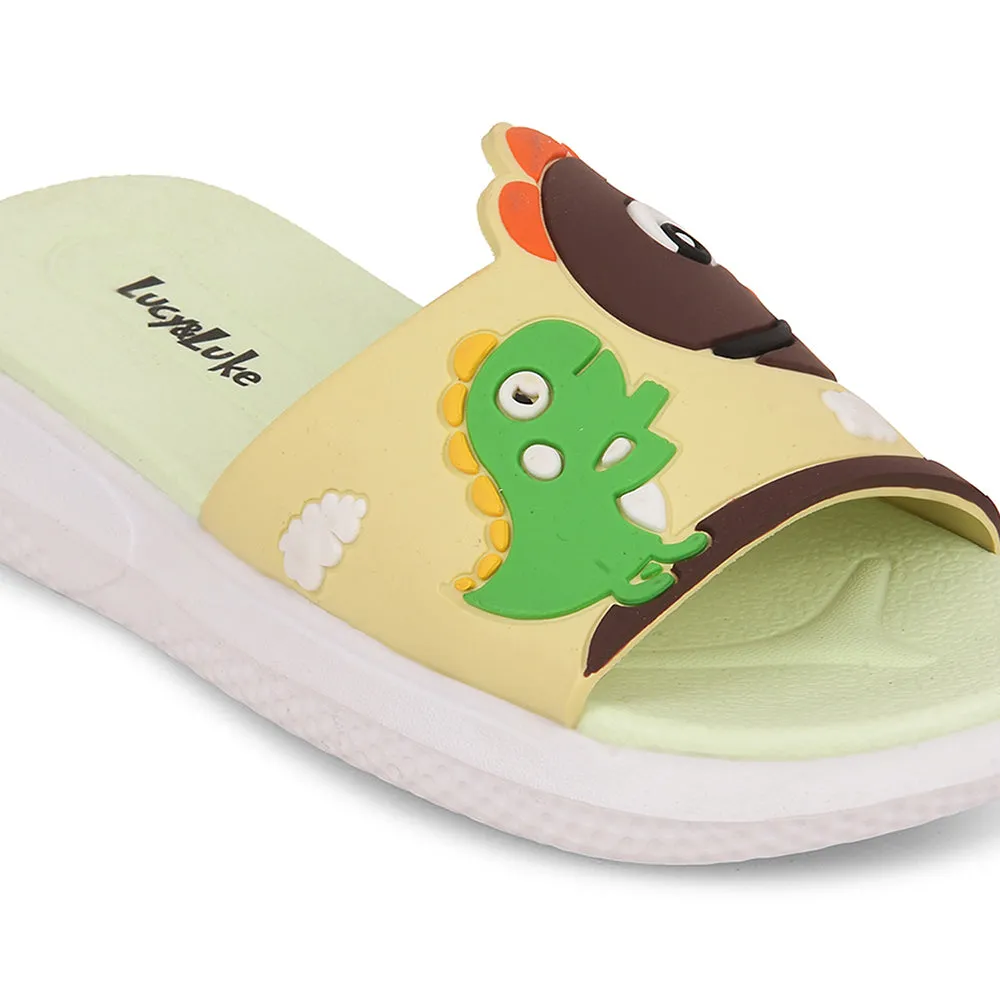 Lucy&Luke Brown Casual Slides For Kids HIPPO-S98 By Liberty
