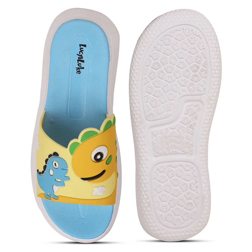 Lucy&Luke Mustard Casual Slides For Kids HIPPO-S98 By Liberty