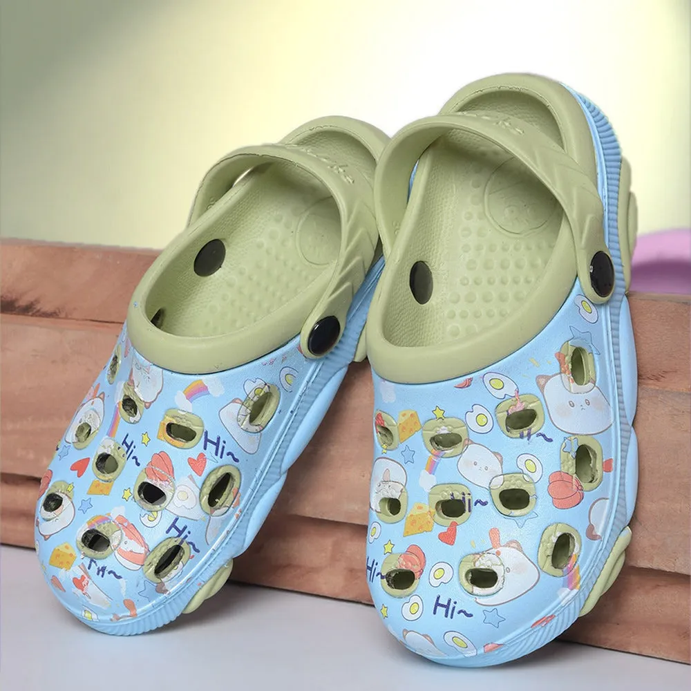 Lucy&Luke Sky Blue Casual Sling Back Clogs For Kids LPMXT-820 By Liberty