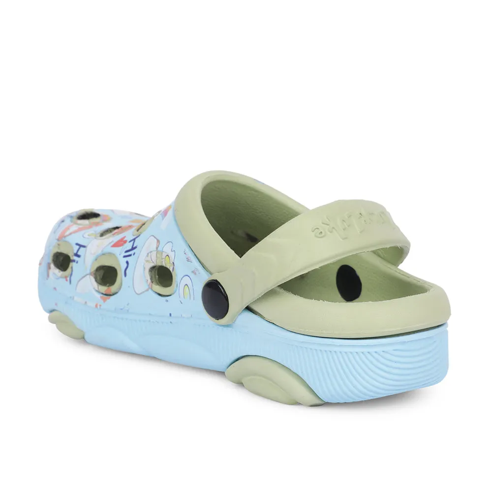 Lucy&Luke Sky Blue Casual Sling Back Clogs For Kids LPMXT-820 By Liberty