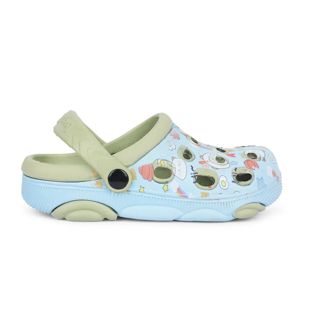 Lucy&Luke Sky Blue Casual Sling Back Clogs For Kids LPMXT-820 By Liberty