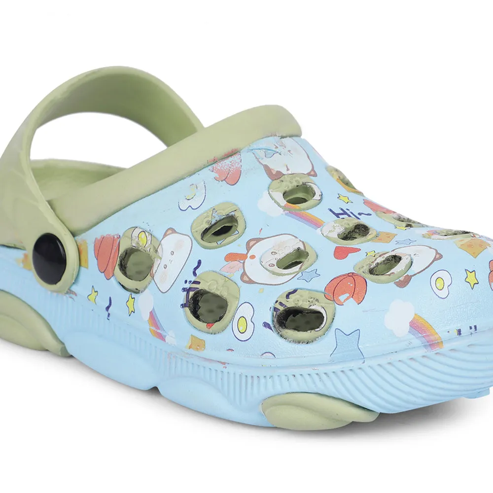 Lucy&Luke Sky Blue Casual Sling Back Clogs For Kids LPMXT-820 By Liberty