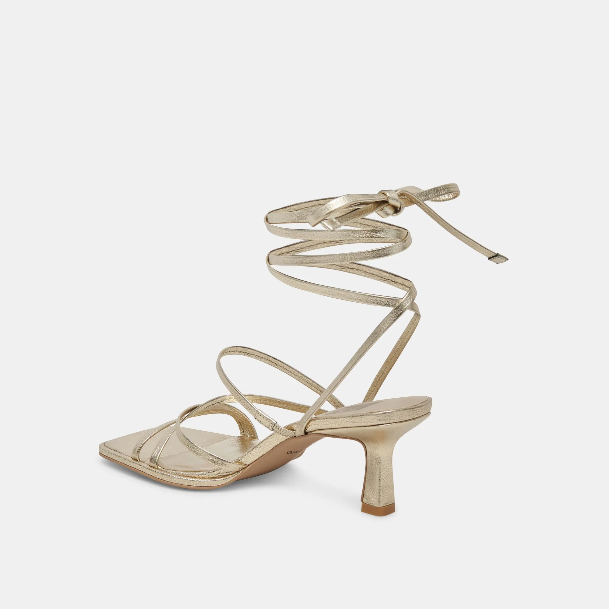 MALABO HEELS PLATINUM METALLIC LEATHER