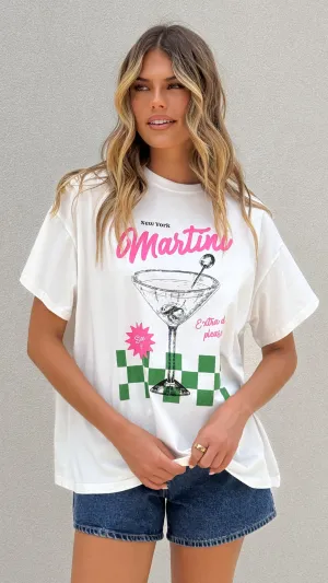 Martini Tee - Pink/Green