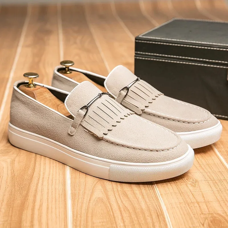Men Loafers Suede Leather Casual Shoes