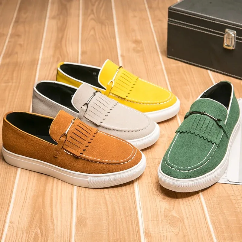 Men Loafers Suede Leather Casual Shoes