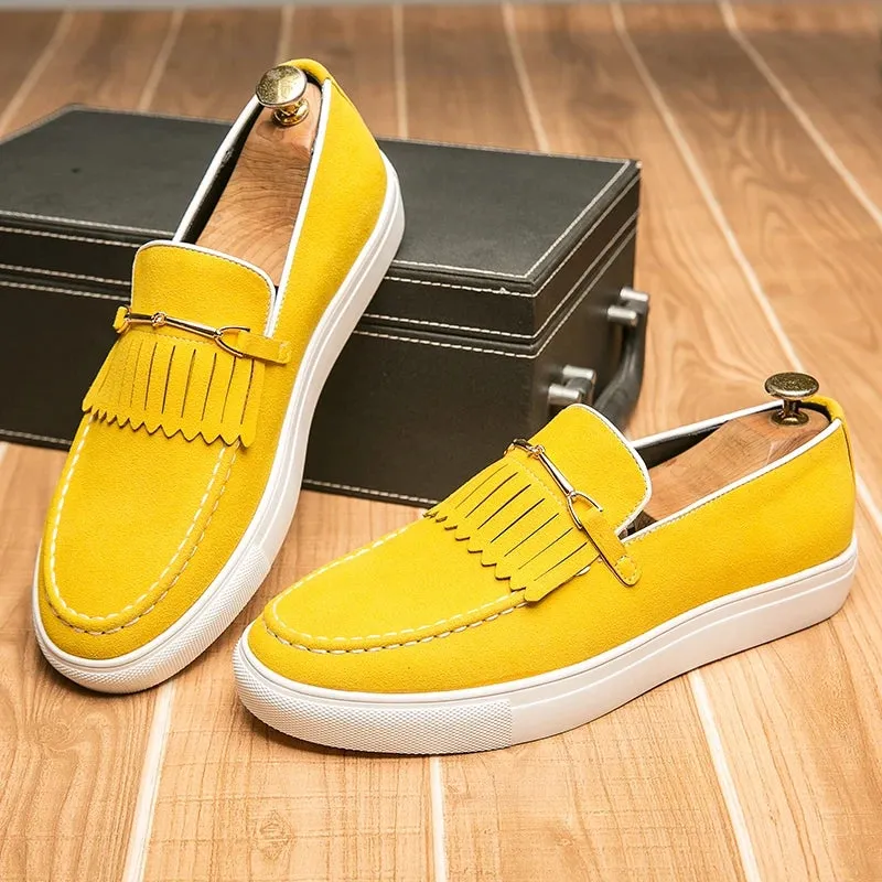 Men Loafers Suede Leather Casual Shoes