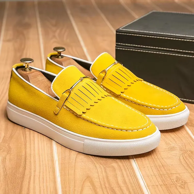 Men Loafers Suede Leather Casual Shoes