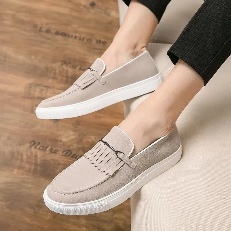 Men Loafers Suede Leather Casual Shoes