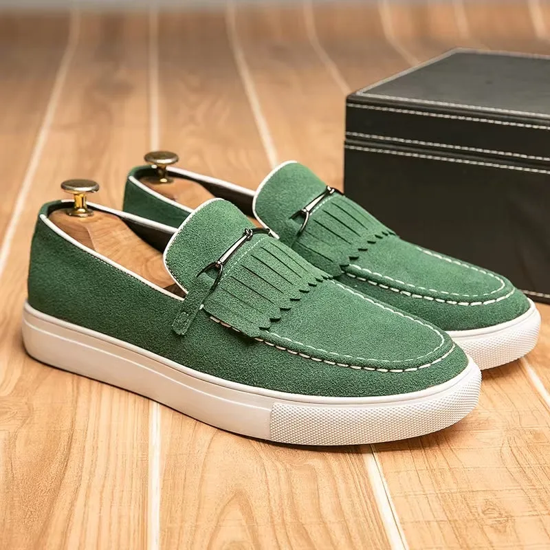 Men Loafers Suede Leather Casual Shoes