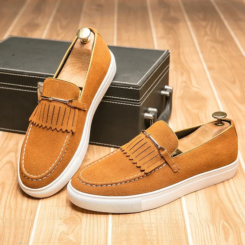 Men Loafers Suede Leather Casual Shoes