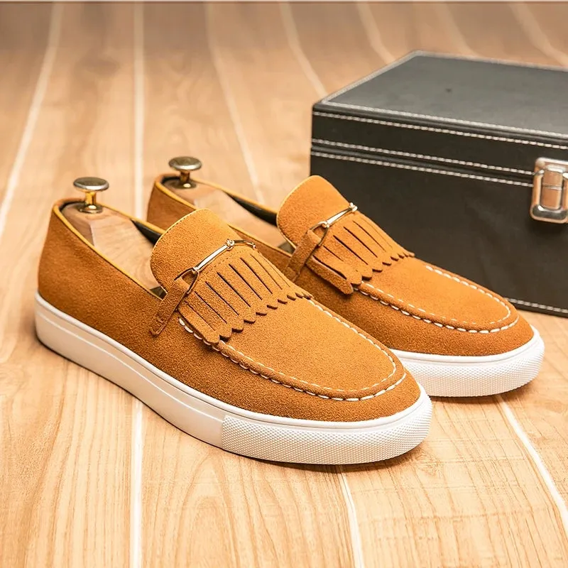 Men Loafers Suede Leather Casual Shoes