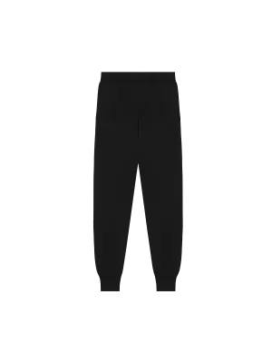 Mens DNA Knitted Track Pants—black