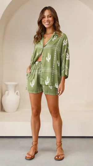 Nevada Shorts - Kiwi/Cream