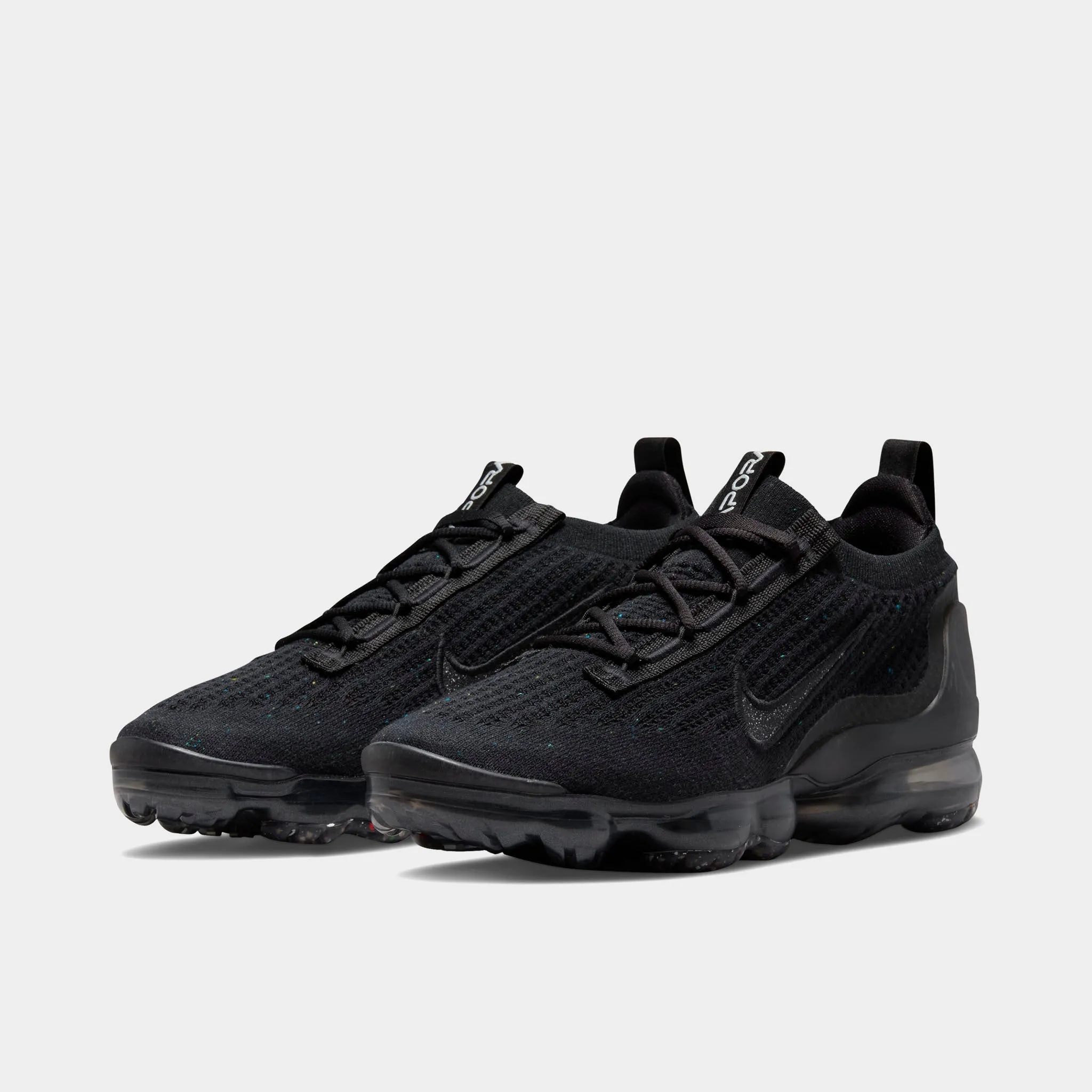 Nike Women's Vapormax 2021 Flyknit Black / Black - Metallic Silver