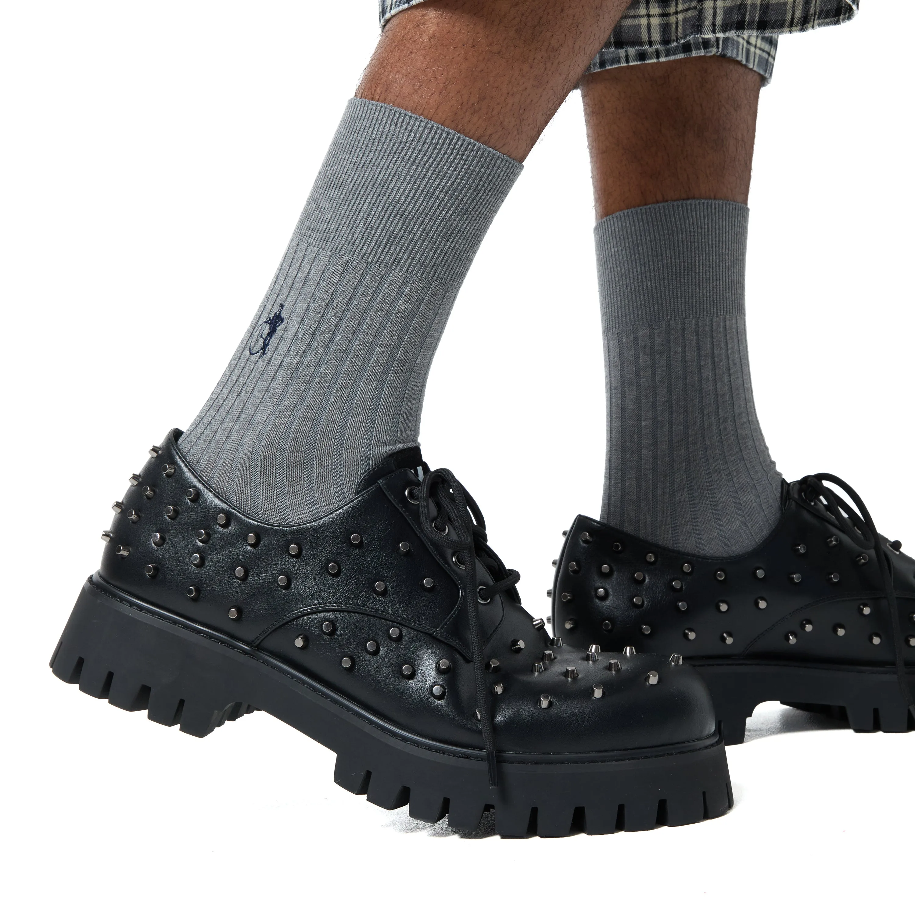 Penitent Men's Studded Shoes - Black