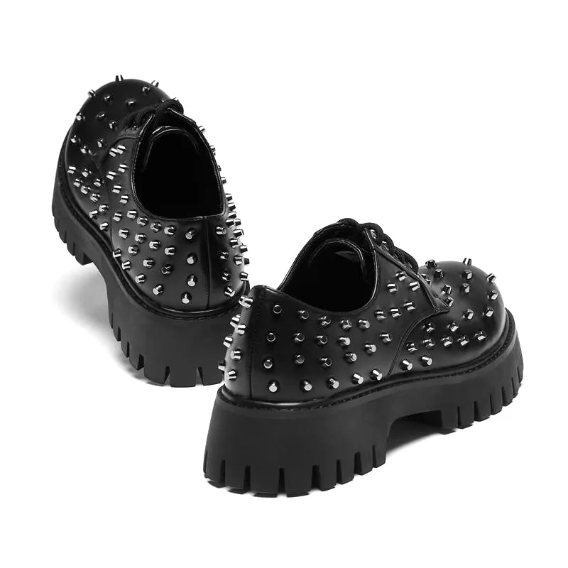 Penitent Men's Studded Shoes - Black