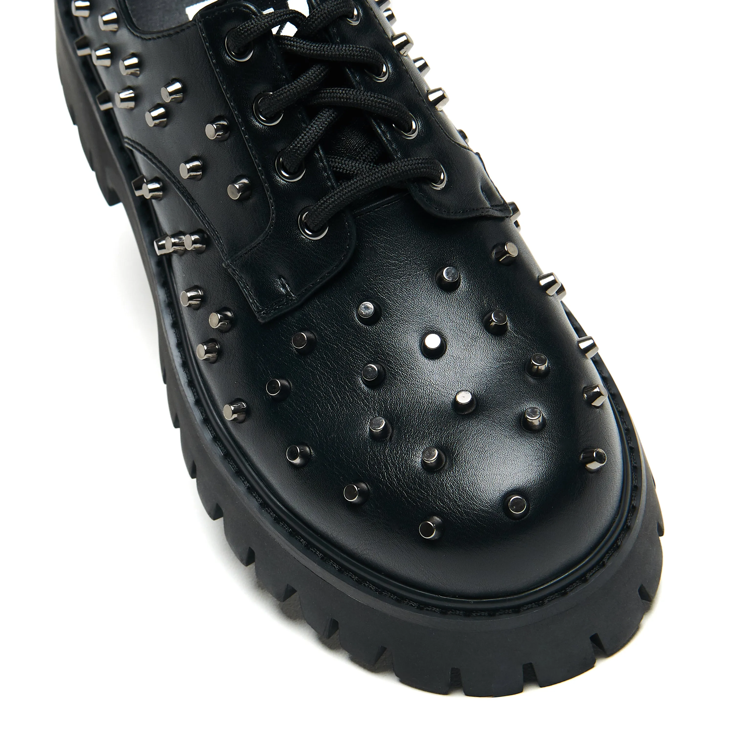 Penitent Men's Studded Shoes - Black