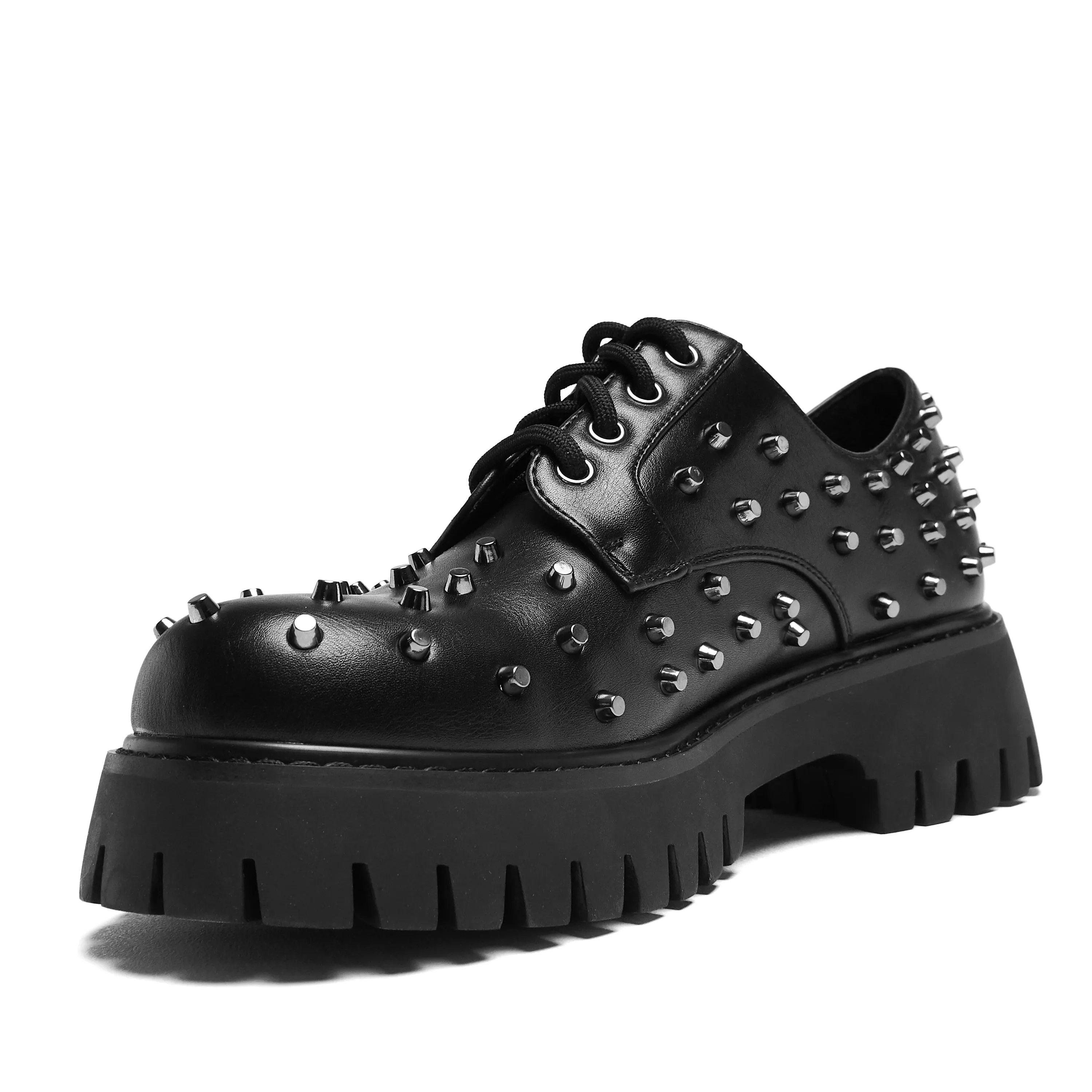 Penitent Men's Studded Shoes - Black