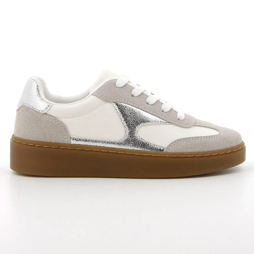 Pierre Cardin Rumba 1 Ladies Lace Up Sneaker - White