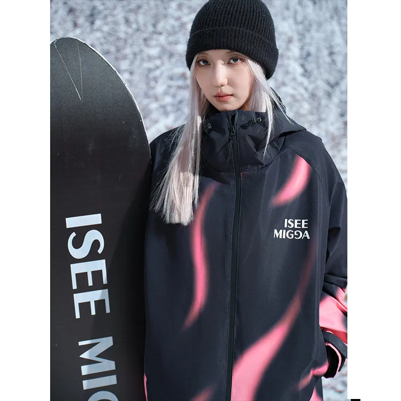 [Pink Flame] New Ski Suit Men And Women's Models