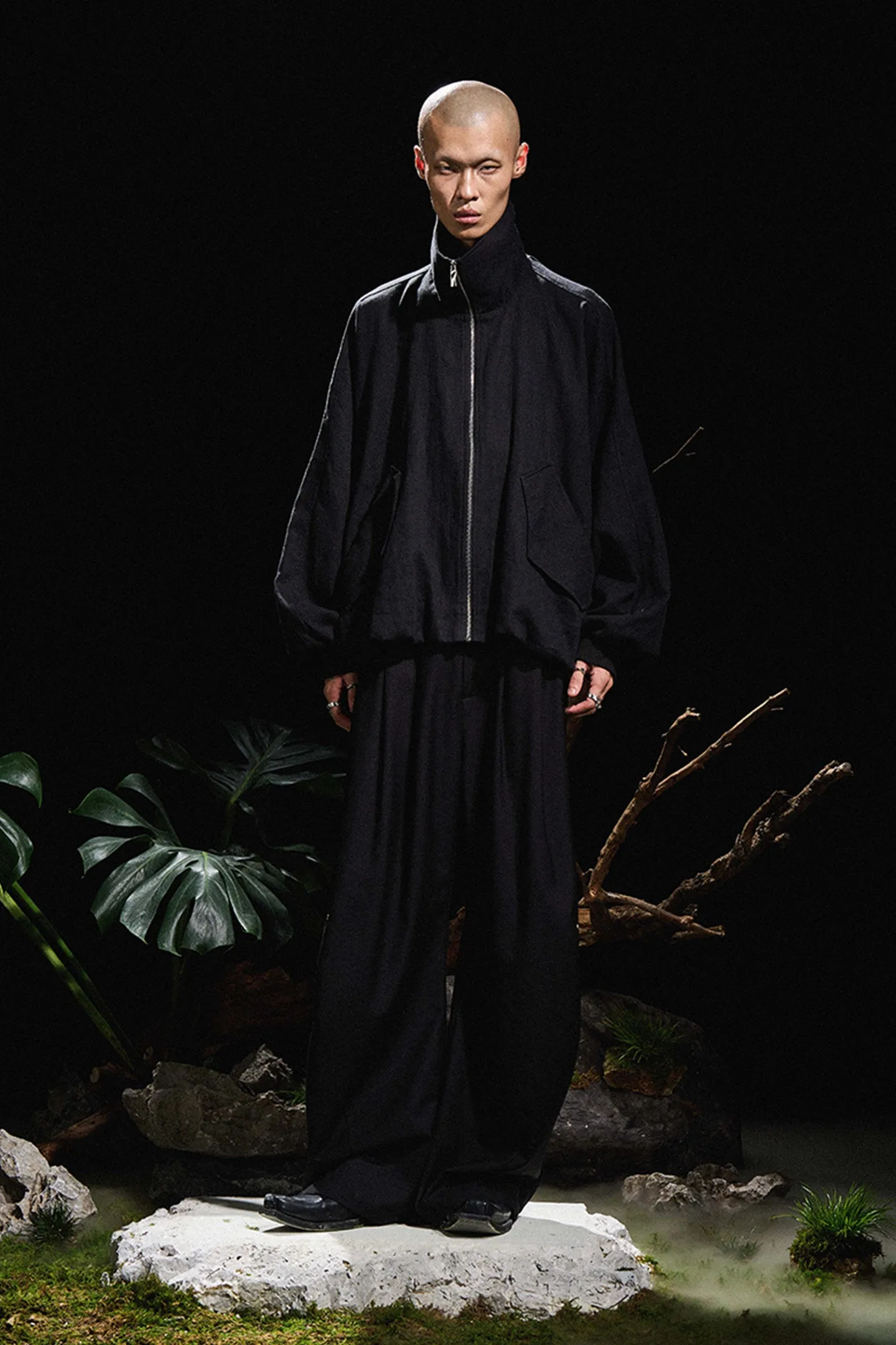 Pleated Deconstructed Trousers