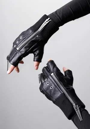 REBEL WAVE丨25SS“WOR”DOUBLE ZIP STRUCTURE LAYERED GLOVES