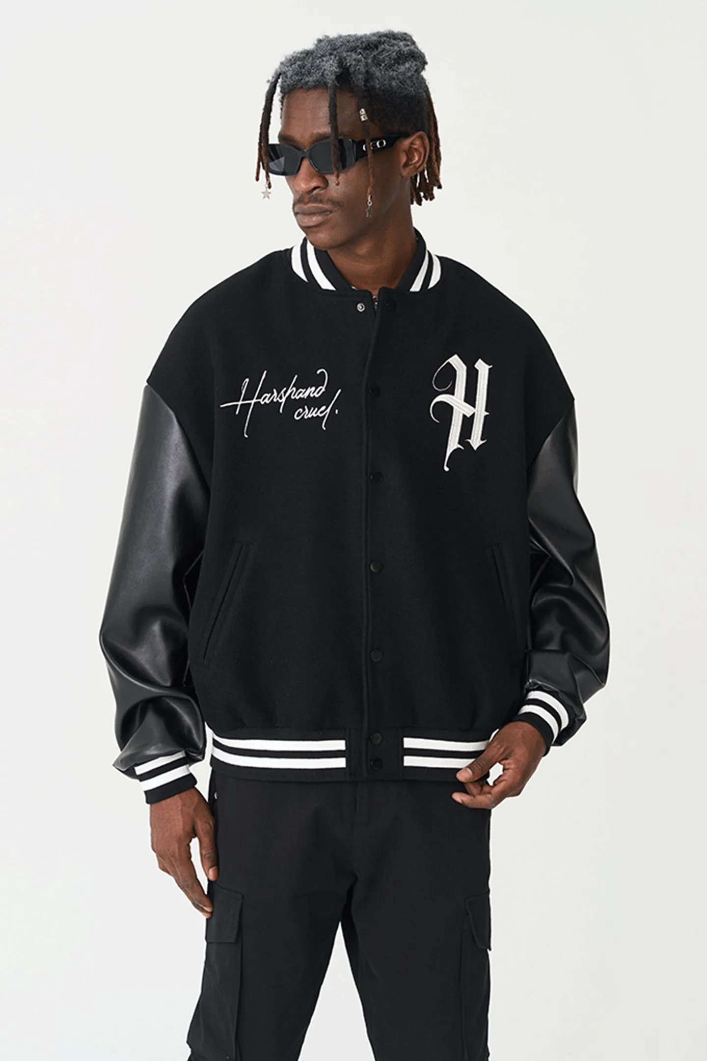 Retro Hip-hop Embroidered Baseball Jersey