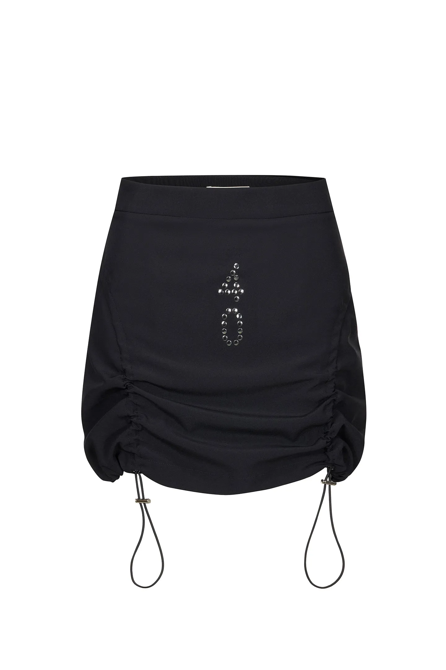 Rivet Drawstring Skirt