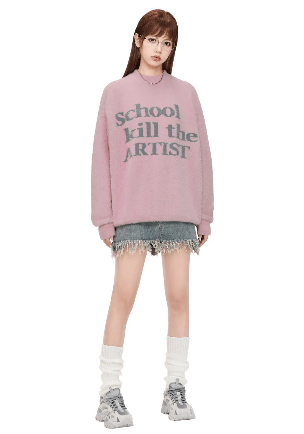 Round Neck Knitted Sweater