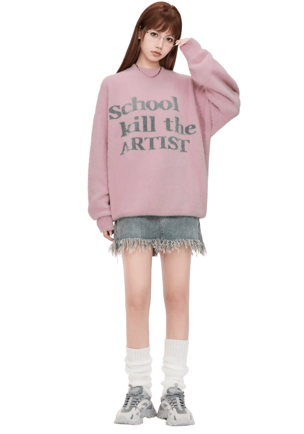 Round Neck Knitted Sweater
