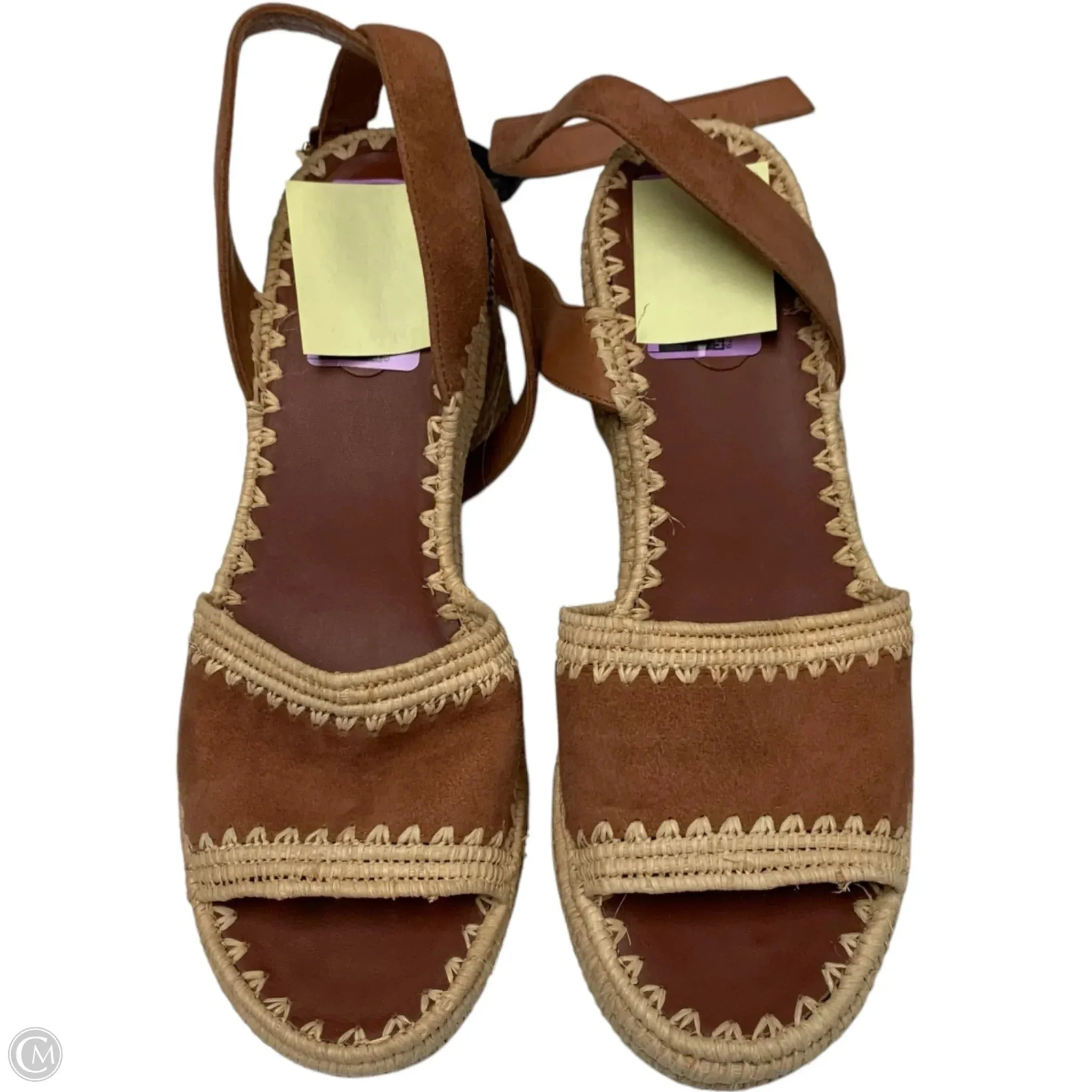 Sandals Designer By Tory Burch In Brown & Tan, Size: 9