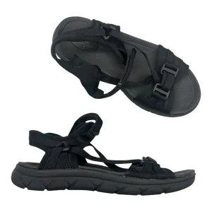 Sandals Flats By Clothes Mentor In Black, Size:8